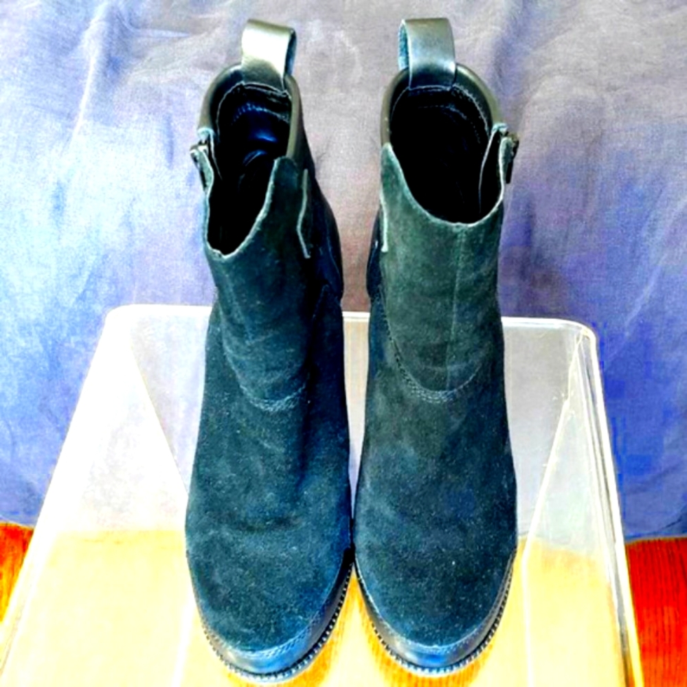 G-Star Raw black suede, denim, leather booties Size 38 7.5, 8